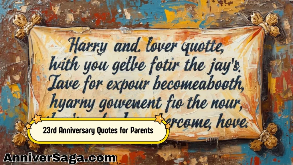 23rd Anniversary Quotes for Parents