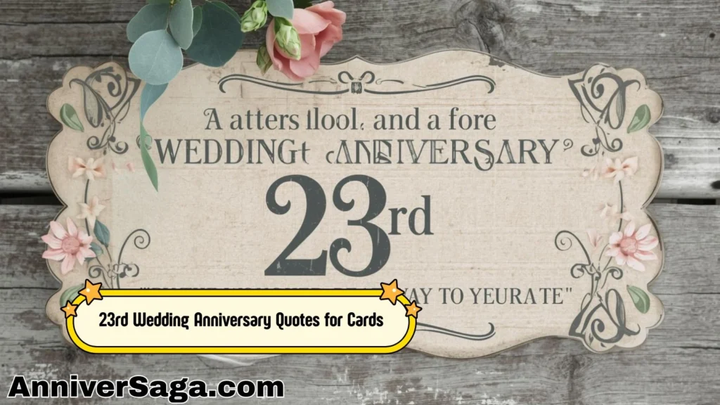 23rd Wedding Anniversary Quotes for Cards