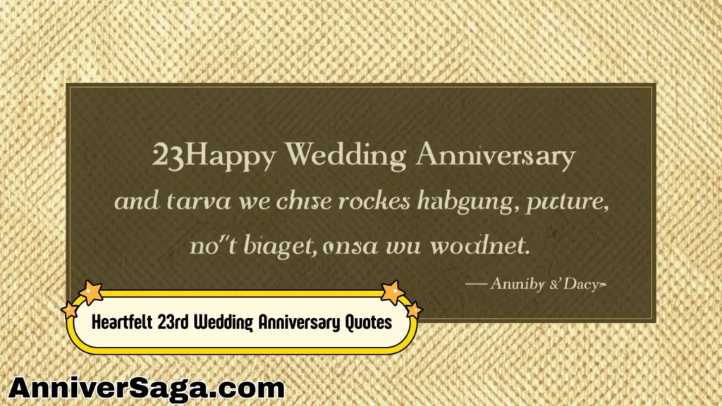 Heartfelt 23rd Wedding Anniversary Quotes