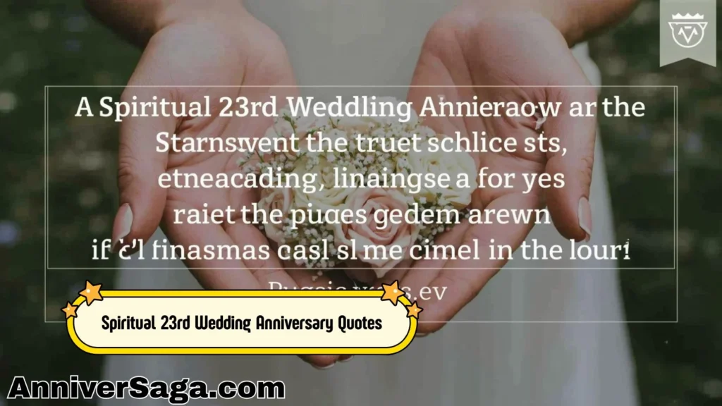 Spiritual 23rd Wedding Anniversary Quotes
