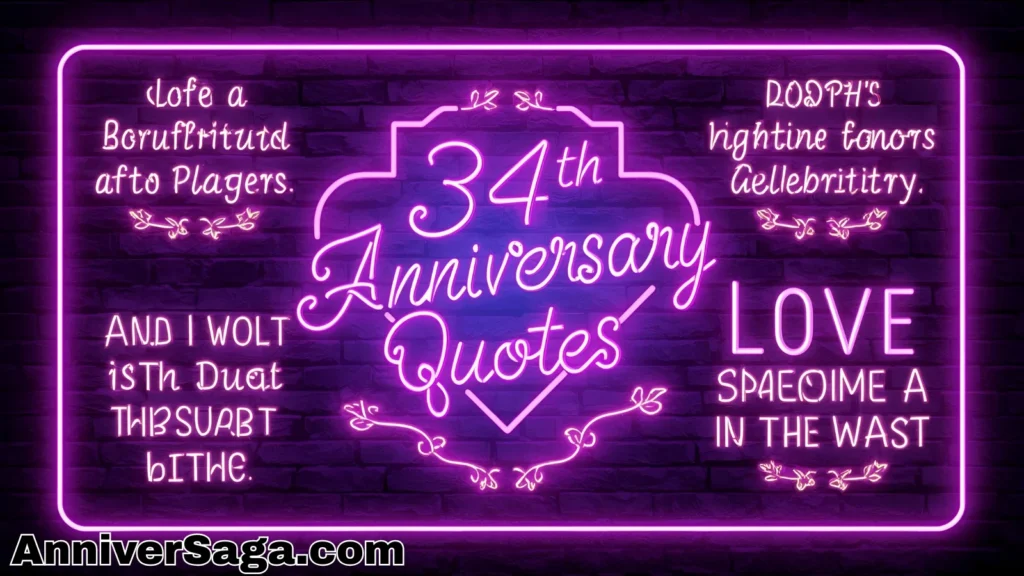 Romantic 34th Wedding Anniversary
